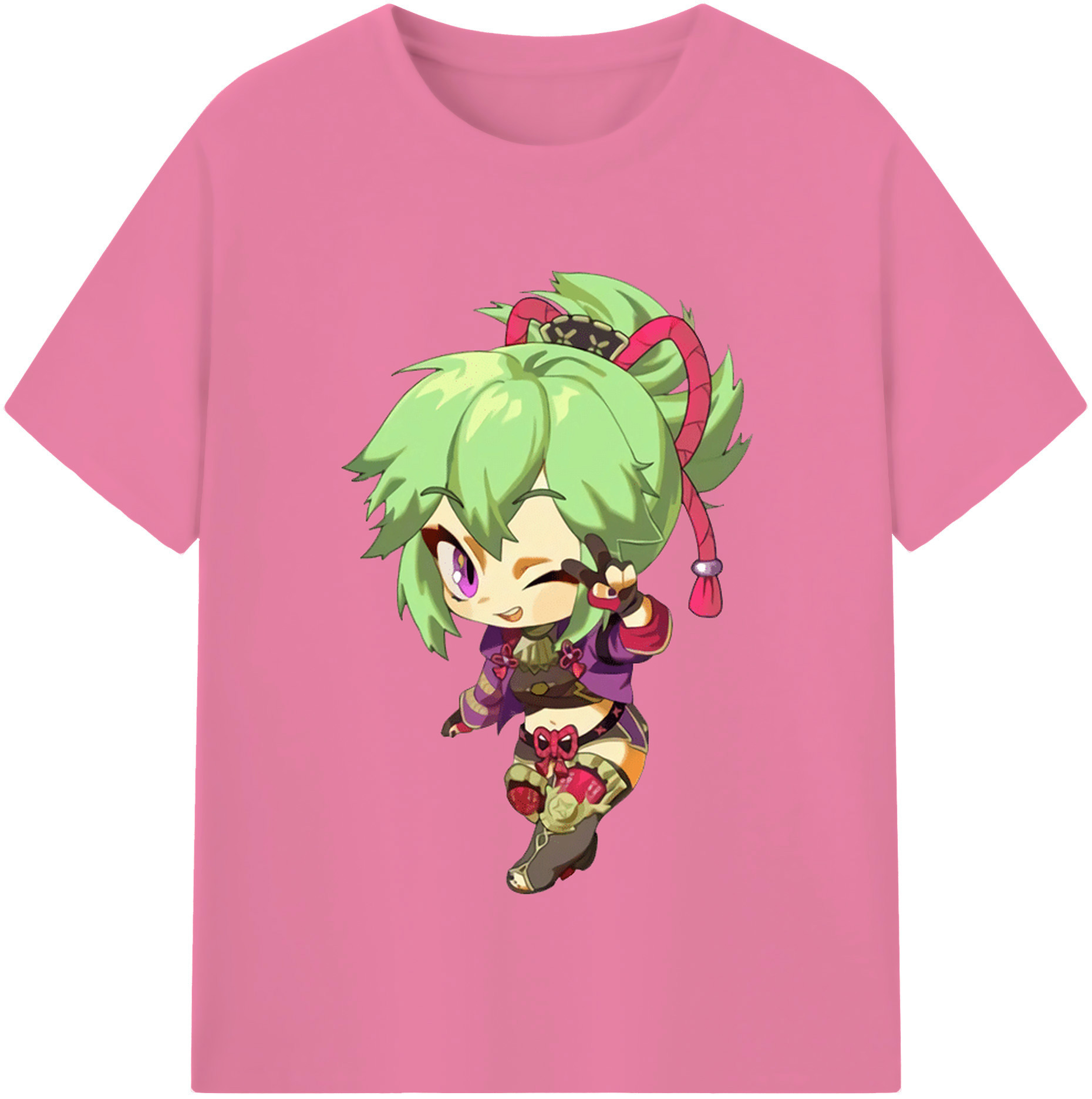げんし神  久岐忍 くき しのぶ genshin Kuki Shinobu 綿100％半袖Tシャツ（フロントプリント）